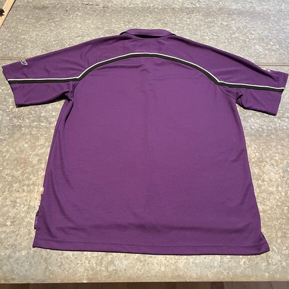 Vintage Sacramento Kings Embroidered Polo Shirt Large Purple Reebok NBA 90s Y2K - Picture 8 of 11